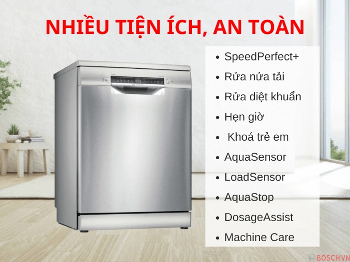 Máy rửa bát độc lập Bosch SMS4HMI07E - 14 bộ Châu Âu